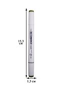 Маркер двусторонний на спиртовой основе, G30 оливковый зелёный, Sketchmarker - 1