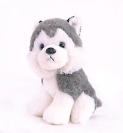 Игрушка, мягкая, Gulliver/Гулливер, Button Blue/Баттон Блу, Пес Хаски сидячий 18см