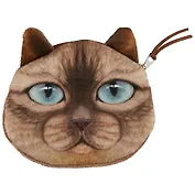 Косметичка-кошелек Мордочка котика (12см) (текстиль)