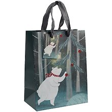 Пакет А5 23*18*10 "White bear" Новый год, бум.мат.ламинат