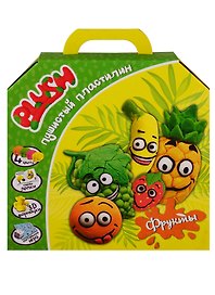 Набор для творчества, Пластилин пушистый PLUSH, набор Фрукты