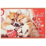 Альбом для рисования Hatber, "Сони-Засони", А4, 12 листов, на скрепке, в ассортименте