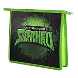 Папка для тетрадей А5 "СУПЕР ГЕРОЙ" полипропилен, 23.3*20*6.5см, молния, дно с расширением, УФ-печать