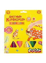 Карандаши цветные Каляка-Маляка, 24 цвета с мягким грифелем