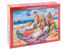 Пазл «Кошачий пляж» 1000 элементов, Castorland