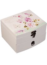 Шкатулка для ювелирных украшений с зеркалом (17х15х11) (МДФ) (38844)