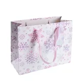 Пакет А5 23*18*10 "Снежинки на белом" НГ, бум.мат.ламинат