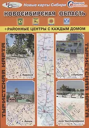 Туристская карта Новосибирская область Районные центры с каждым домом (г. Карасук г. Купино с. Баган
