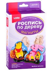 Набор для творчества Lori. Роспись по дереву. Магниты «Весёлая прогулка»