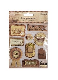 3D декоративные наклейки Винтаж (СР-40) (Рукоделие) (упаковка)