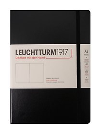 Книга для записей A5, 125 листов, нелинованная "Classic", твердая обложка, черный, Leuchtturm1917
