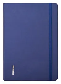 Еженедельник недат. А5 96л "Euro Fabric" синий, тв.переплет, резинка, шильд, двойное ляссе, In Folio