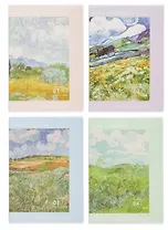 Тетрадь в клетку "Ван Гог", 64 листа, в ассортименте