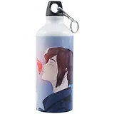 Бутылка с карабином Аниме Синтонимы Персонаж с бабочкой (цветной) (Медина Мирай) (металл) (600мл) (БМ2022-24)
