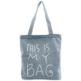 Сумка-шоппер джинсовая на молнии This is my bag 37*33см 12-11522-1915-1