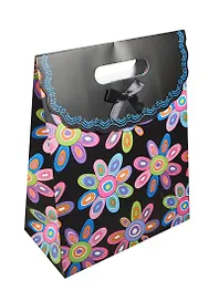 Пакет подарочный бумажный А4 24*12,5*32 "Цветочная фантазия" на липучке, мат. ламинат, выруб. ручка, ML