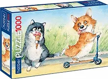 Пазл «Из жизни корги» 1000 элементов, Premium, Hatber