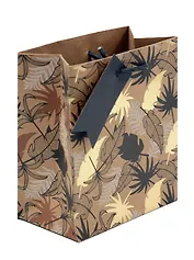 Пакет А6 14*11*6.5 "Листья" нейтр., крафт