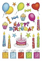 Наклейки "Праздник. День рождения"