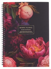 Тетрадь общая «Blossom. Bouquet on black», 96 листов в клетку, А4