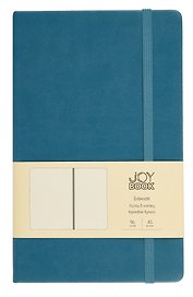 Книга для записей А5 96л кл. "Joy Book. Летние сумерки" иск.кожа, тонир.блок, скругл.углы, ляссе, резинка, карман на задн.форзаце
