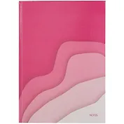 Книга для записей А4 100л кл. "Розовые волны" 7БЦ, глянцевая ламинация, офсет 60г/м2