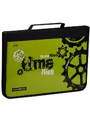 Папка для тетрадей А4 "Neon style" с ручкой, Hatber