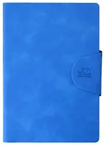 Ежедневник недат. А5 136л "Snap book. No 4" синий, иск.кожа, интегр.переплет, клапан, офсет, ляссе