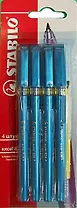 Ручки шариковые Stabilo, Excel, синие 4 штуки