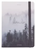 Книга для записей А5 96л кл. "Туман" тв.обложка, резинка