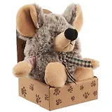 Мышка с бантом в крафт-коробке