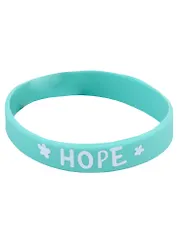 Браслет Hope (мятный) (силикон) (20,2 см)