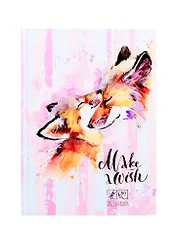 Скетчбук А5 80л "Лисички" тонир. розов. блок, 80 г/м2, твердая обложка