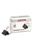 Зажимы для бумаг 41мм 12шт черные, к/к, Berlingo