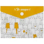 Папка -конверт «Be unique» А6 на кнопке - 0