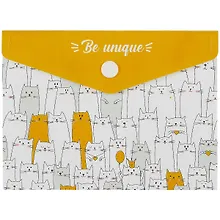Папка -конверт «Be unique» А6 на кнопке