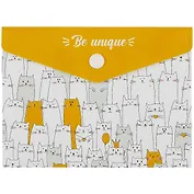 Папка-конверт А6 на кнопке "Be unique"