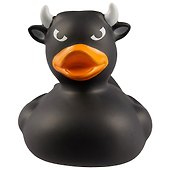 Игрушка для ванной, уточка резиновая FUNNY DUCKS "Уточка бык" (1973) - 1