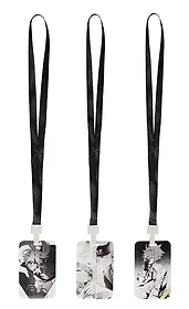 Бейдж "Аниме черно-белый", вертикальный, с лентой, ассорти