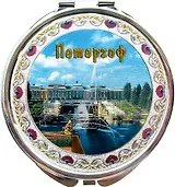 Зеркало (металл,фольга) орнамент, пл.D7 Петергоф. Каскад, цвет серебро