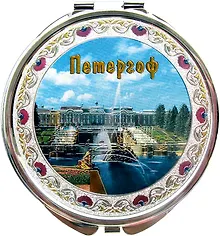 Зеркало (металл,фольга) орнамент, пл.D7 Петергоф. Каскад, цвет серебро