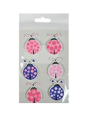 Набор Наклейки декор Цветные жучки (729649) (6шт) (упаковка)