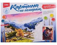 Картина-раскраска по номерам «В цвете сакуры», 28,5 х 38 см, на картоне, Lori