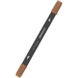 Маркер акварельный "Сонет", двухсторон., кисть и тонкий наконечник, коричневый, сонет