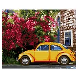 Алмазная мозаика 40х50 см (полное заполнение) "Ретро автомобиль"