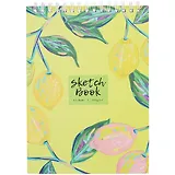 Скетчбук А4 60л "Лимоны" белый офсет, 120г/м2, спираль
