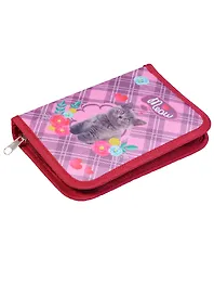 Пенал школьный 1 отделение "Pretty Pets", с наполнением (17 предметов)