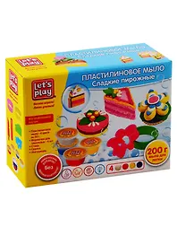 Набор для творчества ТМ Lets Play Пластилиновое мыло. Сладкие пирожные, 19 см.