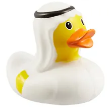 Игрушка для ванной, уточка резиновая FUNNY DUCKS "Уточка шейх"  (1853)
