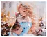 Алмазная мозаика (классическая) с подрамником, с полным заполнением "Принцесса с котиком", 40 х 50 см - 1